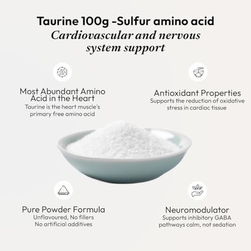 Image of AIWO Taurine Powder 100 g | 100% Pure Amino Acid Supplement | Supports Metabolic & Nervous System Wellness | Vegetarian & Gluten-Free
