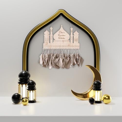 Calendrier de l'Avent Ramadan avec sacs suspendus pour déco Eid - 5