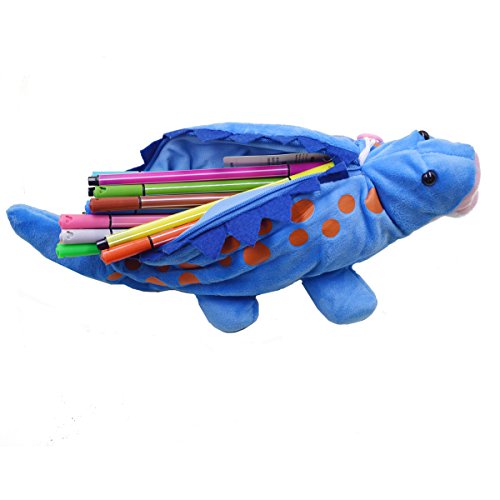 Image of Minache Women Animal Dinosaur Plush Stationery Pouch Pen Pencil Case Ladies Cosmetic Bag