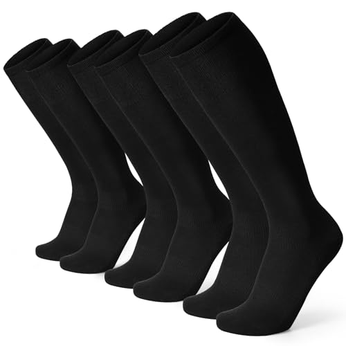 XZQTIVE 3 Pairs Soccer Baseball Softball Socks for Kids Youth Adults – Over the Calf Athletic Sports Football Socks