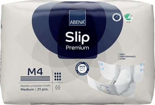 ABENA Slip Premium All-In-One Incontinence Pads For Men & Women, Eco-Labelled - Medium 4, 70-110cm Waist, 2000ml Absorbency, 21PK