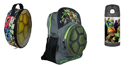 Teenage Mutant Ninja Turtle Hard Shell Backpack Lunch Bag Thermos