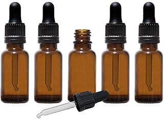 Better Bottles 20ml Amber Brown Glass Bottles with Dropper Pipettes Pack of 5
