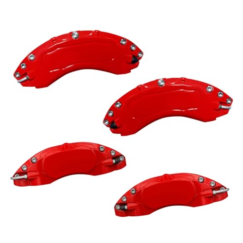AOOA Red Caliper Covers Compatible with 2005-2026 Nissan Frontier– DIY Custom Aluminum Caliper Covers, Easy Install, Exterior Upgrad, Sports Car Owners(Set of 4)