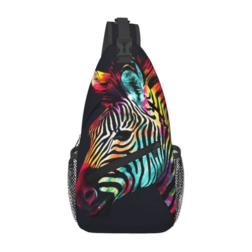 Bolso de pecho cruzado para hombre colorido arcoíris
