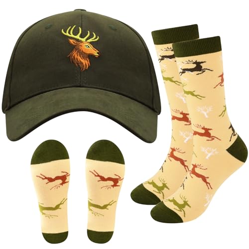 Chasse Baseballcap avec La Chaussette Outdoor, Alpinisme Escalade Sport Randonnée Casquette de Chasseur, Workwear Casquette Hommes Femmes (FR/ES, Alpha/Lettres, Taille Unique, Standard, cerf)