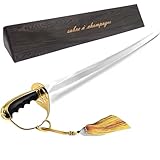Resafy Champagne Saber with Golden Handle For Champagne Sabrage Sparkling Wine Opener Champagne Knife Sword Champagne Sabre Opener With Gift Case for Wedding Party