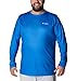 Columbia Men's Standard Terminal Tackle PFG Fish Flag LS, Vivid Blue/White, Large