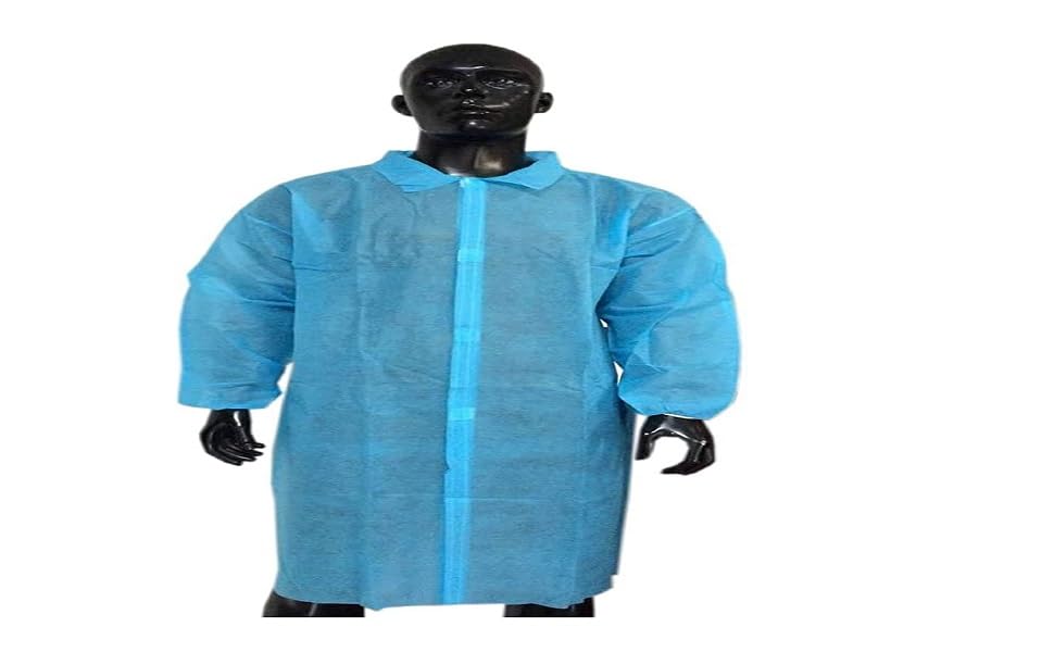 CUFF- SHIELD Non woven Disposable Lab Coat Apron (Pack of 5, Color-Blue, Length-36inch) - For multipurpose use in clinics, radiology, imaging, cleanroom (5) (B08RC4S3R6) Amazon Price History, Amazon Price Tracker
