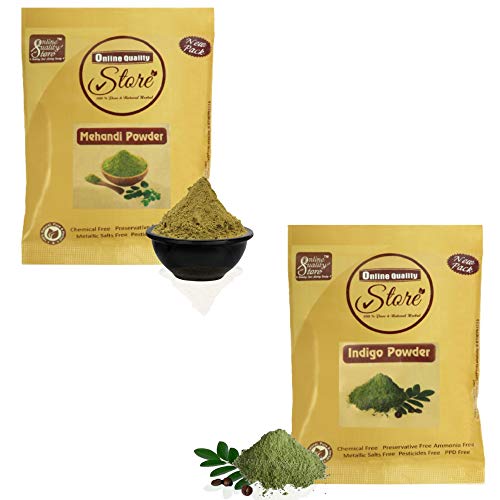 Polvo índigo y polvo Mehendi para cabello negro 100g miniatura 1