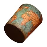 Seau de stockage des déchets en cuir pu - pratique et attrayant, la conception simple et individuelle de la poignée le rend plus pratique à prendre, conteneur à déchets avec motif