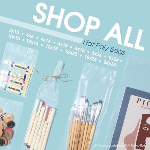 Spartan Industrial - 12” X 15” (1000 Count) 1.1 Mil Flat Open End Clear Plastic Poly Bags - for Proofing Bread Dough, Packaging Clothes, Shirts (Thin & Lightweight - Bags DO NOT Have Seal) by Spartan Industrial - Image 7