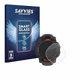 savvies 3 Pezzi Pellicola Protettiva Vetro per Garmin Instinct 3 Solar (50 mm) 9H Protezione Schermo, Lamina di Vetro, Trasparente, Anti-Impronta