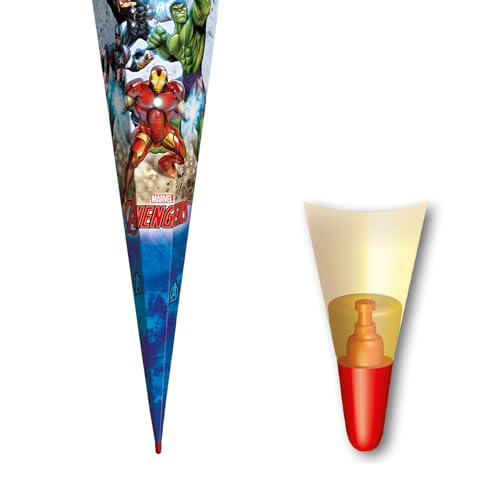 Cornet d'ecole Marvel Avengers 85cm ROTH sac a sucre avec tulle rentree scolaire - 6
