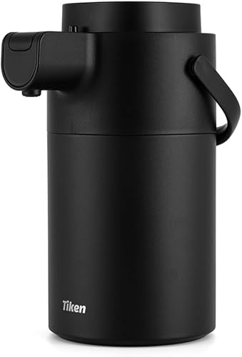 Miniatura 9 de Tiken Airpot - Dispensador de café con bomba - Jarras de café para mantener el calor - Dispensador de bebidas - Jarra térmica de café de 135 oz/4L