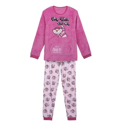 CERDÁ LIFE'S LITTLE MOMENTS Pijama longo coral velo de Alice no país das maravilhas conjunto suave jogo mulher, ROSA, L