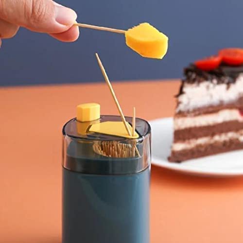 ROYESS Toothpicks Holder Dispenser Set Pop-Up Automatic Toothpick Holder DispenserToothpicks for Appetizers，Sturdy Safe Plastic Toothpick Storage Box