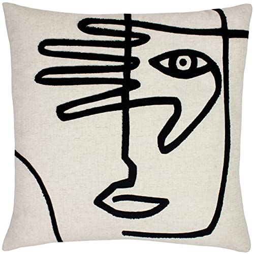 Image of furn. Mono Face Cushion, Linen, 50 x 50cm