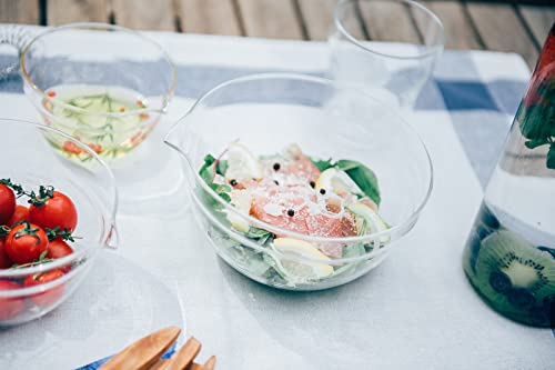 Image of HARIO KB-80-BK Single Mouth Bowl, Made in Japan, Heat Resistant Glass, 28.5 fl oz (800 ml), Set of 6, Clear