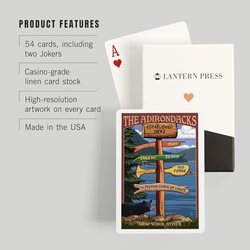 Naipes de poker Lantern Press 52 cartas para adultos miniatura 3