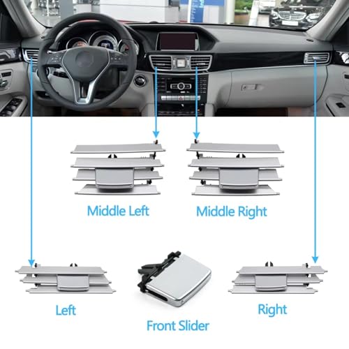 Rejillas de ventilación frontales para Benz W212 E260 E350 2013 a 2015 4