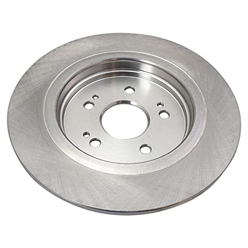 Image of TRQ Rear Brake Pad and Rotor Set Ceramic Solid Rotors