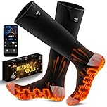 Heated Socks APP Control for Men Women, 6000mAh*2 Battery Heated Socks, Rechargeable Smart Foot Warmers Washable for Camping Fishing Cycling Skiing Skating Hiking