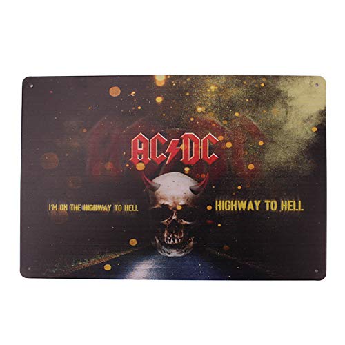 MARQUISE & LOREAN Placas Decorativas Pared ACDC Música Rock Decoraci