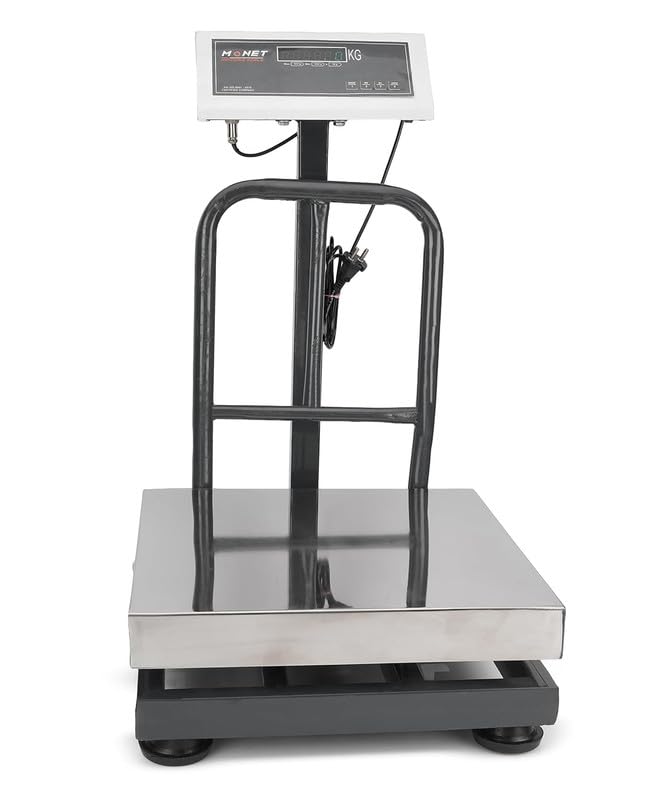 Image of MONET Weighing Scale | Green Display Light | For Industrial And Commercial Use | Size 16 * 16 inches | Weight Limit 200kg