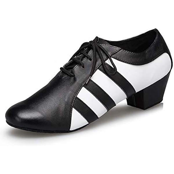 JUODVMP Buty do tańca latynoamerykańskiego męskie do sosu tango jazzu występy buty do tańca na imprezę niski obcas model L176