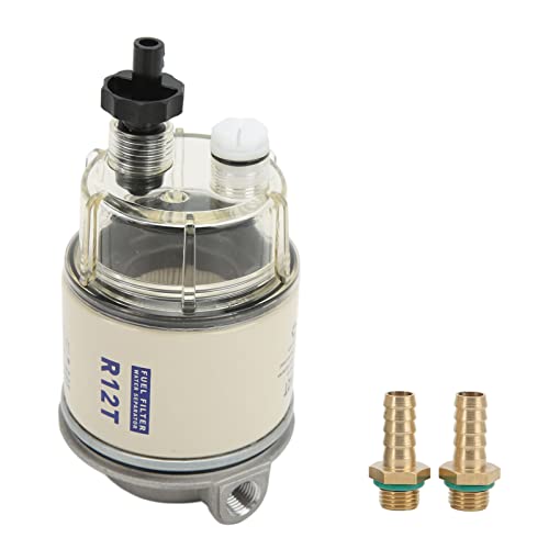 Filtro Carburante Marino R12T - 30 GPH, 10 Micron, Separatore Acqua Per Barche E Motoscafi