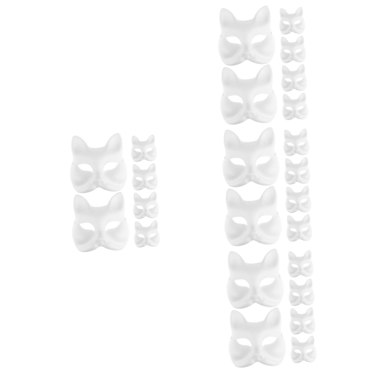 TOPBATHY 24pezzi Masquerade Fox Mask Blank Diy Paper Party Mask Maschera Vuota Riutilizzabile Per Per Cosplay Feste e Attività Creative