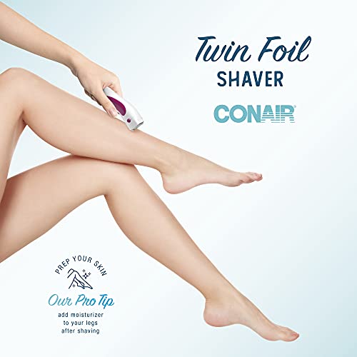 Conair Depilador Elétrico Corporal E Facial Twin Foil Rosa/Branco