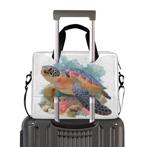 Maletín para laptop con estampado de tortuga marina miniatura 3