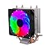 Yanluo Chłodzenie procesor Chłodniejszy wentylator 3PIN zgodny z Intel LGA 1150 1151 1155 1156 775 1200 Do AMD AM3 AM4. Cichy wentylador cichy grzejnik rejoicing (Blade Color : Colorful Lamp)