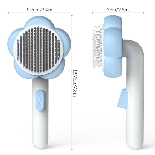 Ptlom-Pet-Grooming-Brush-Cat-Shedding-Brush-Self-Cleaning-Slicker-Cat-Comb-for-Short-and-Long-Hair-Kittens-and-Dogs-Cats-Brushes-Pets-Deshedding-Massage-Tool-Supplies-for-Hair-Removal-Blue