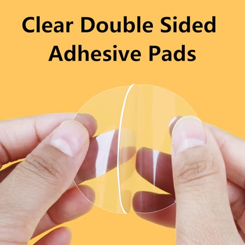 Image of 15PCS Double Sided Gel Tape Strong Double Sided Mounting Tape,Removable Clear Sticky Pads Heavy Duty Adhesive Gel Pads for Home and Office