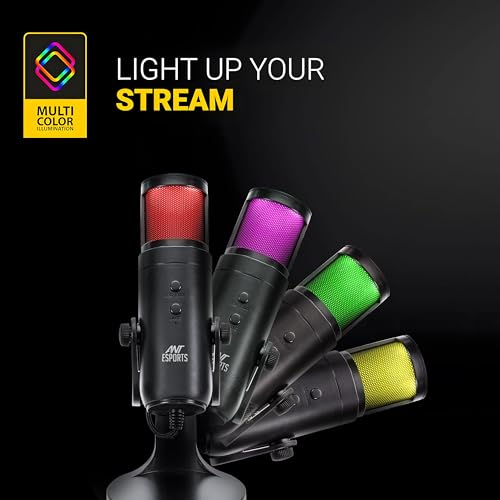 Ant Esports WENTE 220 USB Unidirectional Microphone - Black - Image 4