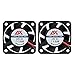 HAWKUNG 2 Pieza Impresora 3D Ventilador de Enfriamiento Extrusora Accesorio 4010 40 x 40 x 10 mm DC 24V 2 Pin Conector Rodamiento Silent Brushless Coolsink Heater Blower para impresora 3D, Negro
