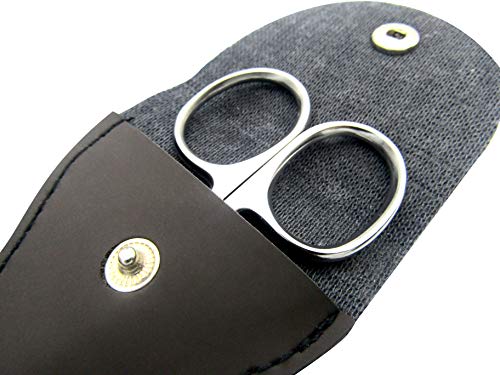 Melwey Rounded Stainless Steel Facial Hair Scissors/Safety Scissor For - Nose, Eyebrows, Facial Hair, Eyelashes, Moustache, Beard Trimming, Baby Nail. #TOP7