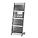 4 Warstwy Gazetowy Stojak Ulotki Dozownik Metalowa Podłogowa Magazyn Rack Multifunction Display Stand Black