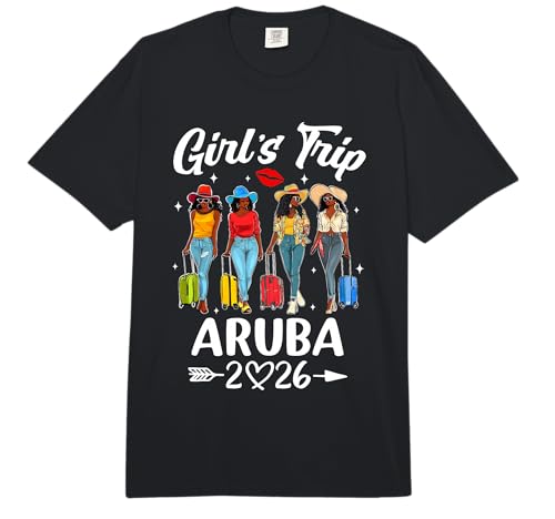 Aruba Girls Trip 2026 Birthday Squad Women Vacation Comfort Colors Adult Heavyweight T-Shirt