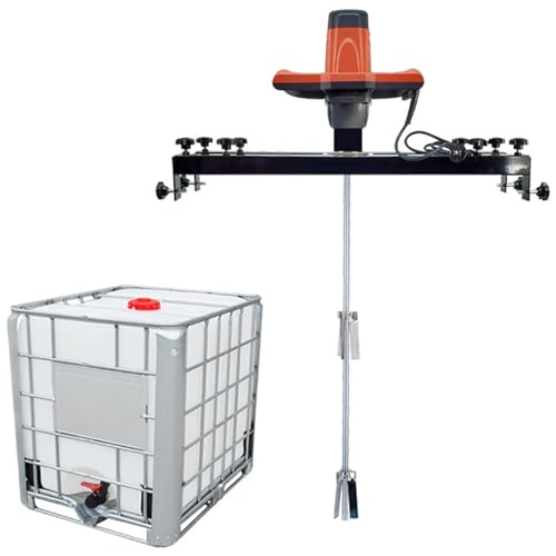 Portable Electric IBC Agitator, 3000W Folding Propeller Paint Mixer with 1000L Stirring Capacity, 150-800RPM Air Liquid Stirring Device for Paint, Powder, Feed, Cement