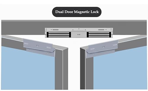 Yuanwin 769894490037 Dual Door Magnetic Lock 1200Lbs Holding Force Electromagnetic Lock 12V Fail Safe thumb #5