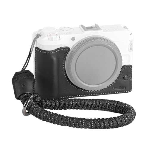 Funda Canon R50 SmallRig estuche de piel negra con correa de mano 5433