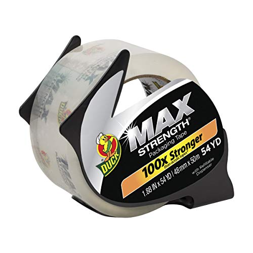 Duck Brand Brand Max Strength Packaging Tape, Clear, 1.88 Inches x 54.6 Yards (Single Roll) (284982) Duck Brand Brand Max Strength Packaging Tape, Clear, 1.88 Inches x 54.6 Yards (Single Roll) (284982)