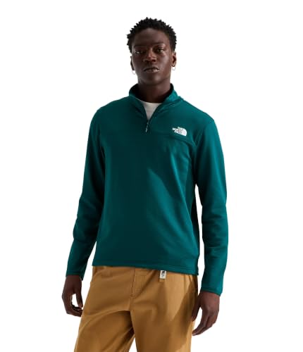 Image of THE NORTH FACE mens Cedar Trail Grid Fleece Quarter Zip Jacket | Cold Weather Top With Durable, Reinforced Bindings