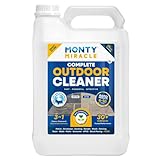 Monty Miracle® Outdoor Cleaner, 5 Litre. Clean & Rejuvenate your Patio, Decking, Fencing, Paths, Driveway, Render & More - Results in 6-10 Minutes! Slip free