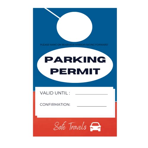 Hotel Car Parking Pass Permit Card, Pack of 1000 pcs, Best for Hotels, Resort and Motels Vehicle Parking Tags, Size is 3.5 inch Width and 5.5 inch Length