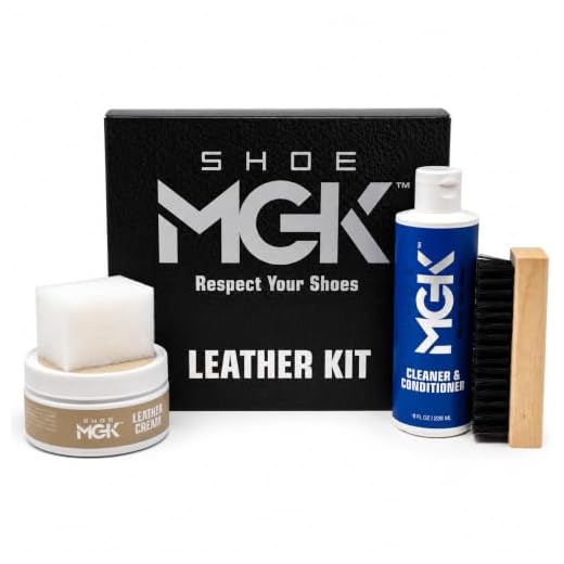 SHOE MGK Leather Care Kit - Shoe Cleaner Kit for Leather Boots and Dress Shoes - Condition and Shine Your Leather Shoes
